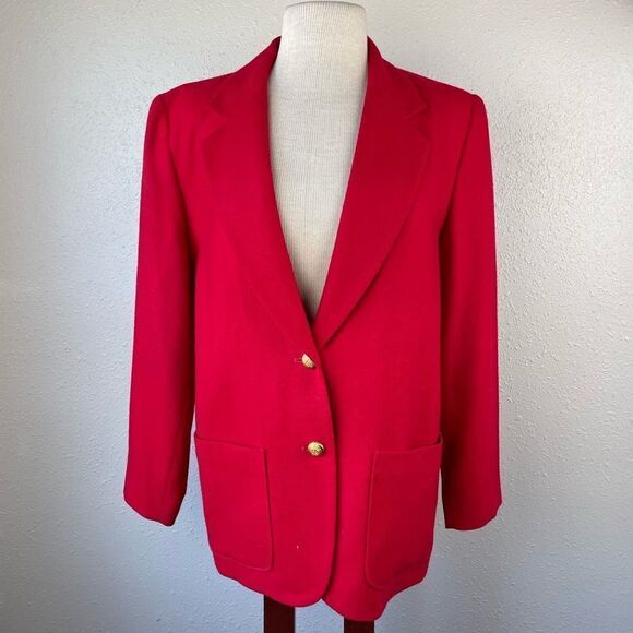 Pendleton Petite Red Wool Dress Jacket Size 10 EUC - Picture 1 of 6